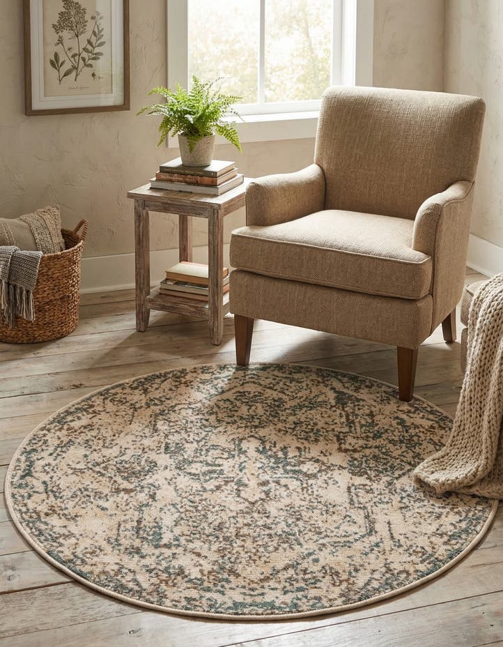 3' 3 x 3' 3 Mojave Round Rug
