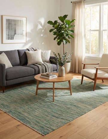 4' 9 x 6' 5 Hand Woven Kilim Modern Wool Rug