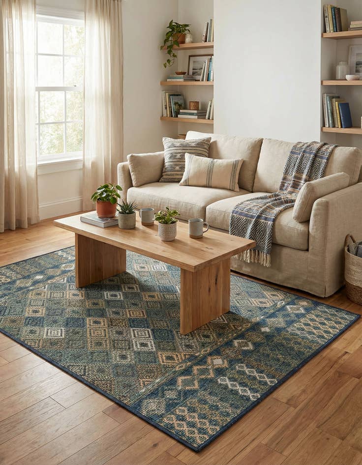 Detail image of 4' x 6'  Washable Baja Indoor / Outdoor Rug