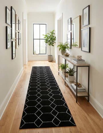 3' 3 x 16' 5 Lattice Frieze Runner Rug