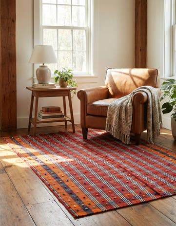 4' 9 x 7' 3 Jajim Wool Rug