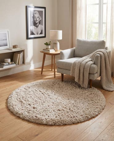  3' 3 x 3' 3 Marilyn Monroe&trade; Shag Round Rug