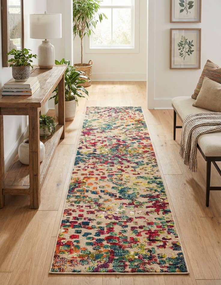 Detail image of 2' 7 x 12'  Washable Casablanca Indoor / Outdoor Runner Rug