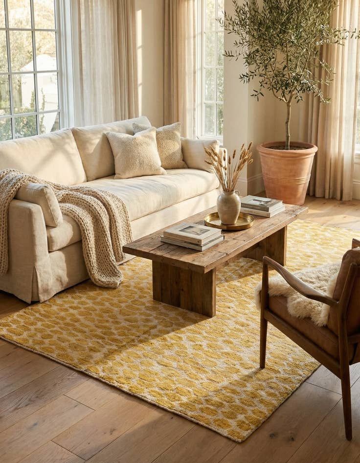 Detail image of 5' 1 x 8'  Hand Knotted Moroccan Wool Rug