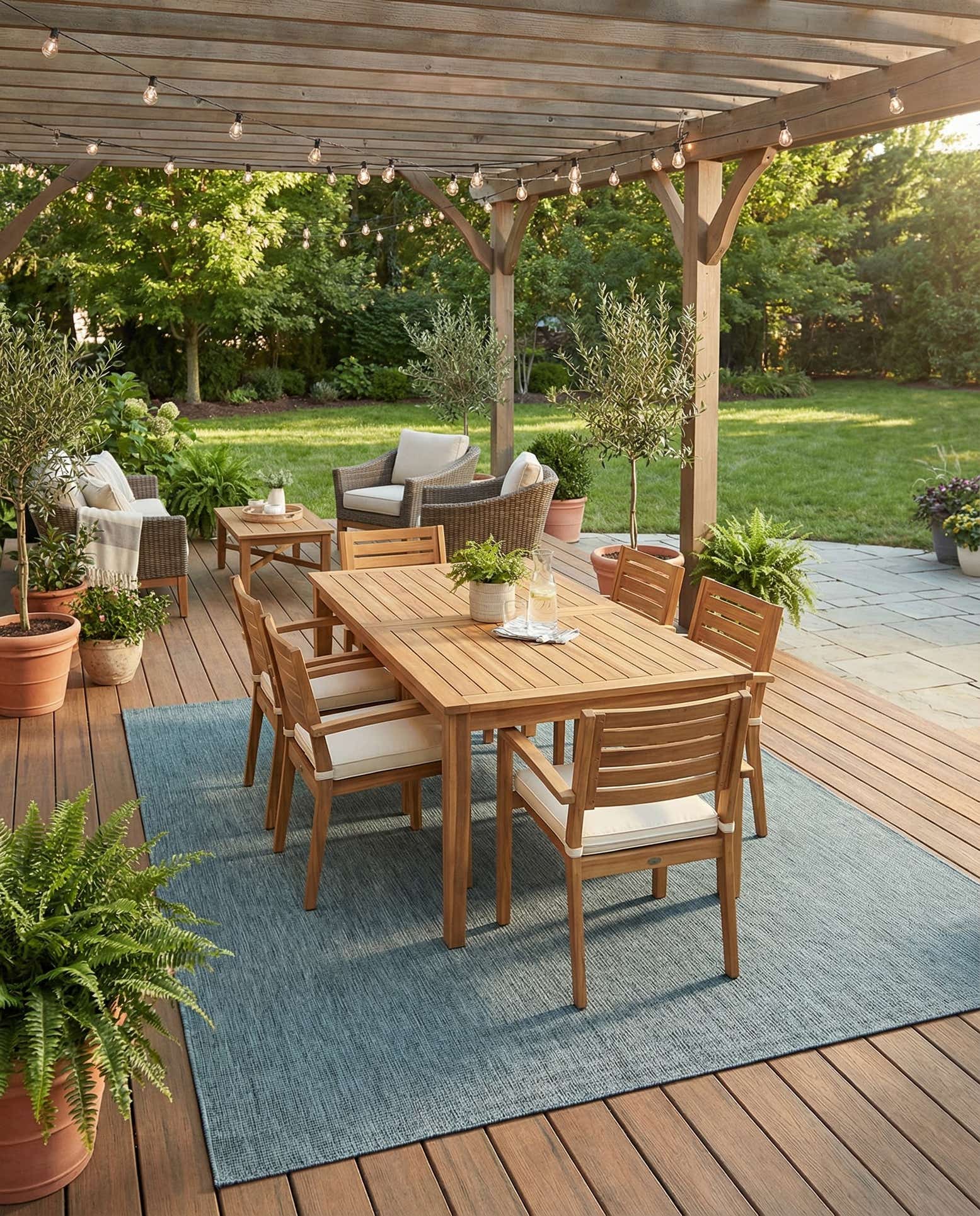 10' x 13' 1 Easy-Clean Solid Indoor / Outdoor Rug