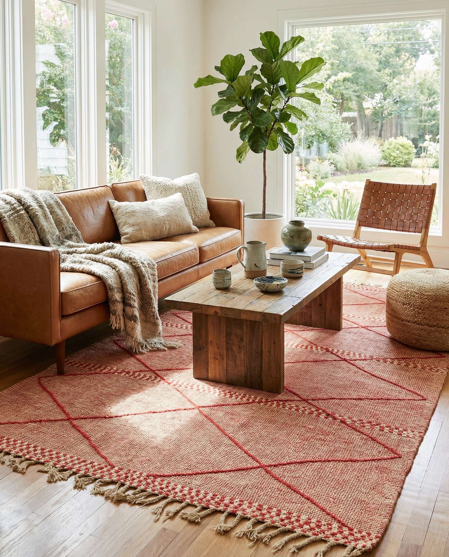 6' 2 x 9' 9 Hand Knotted Moroccan Wool Rug