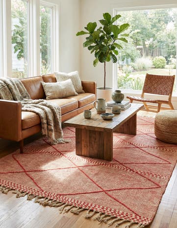 6' 2 x 9' 9 Hand Knotted Moroccan Wool Rug