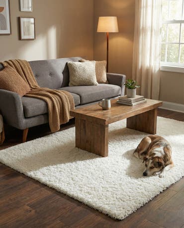  3' x 5' 3 Solid Shag Rug