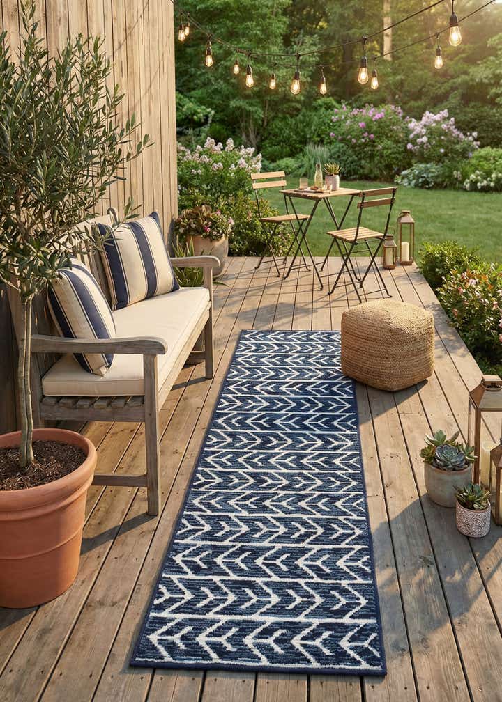2' 7 x 12' Easy-Clean Sabrina Soto Aston Indoor / Outdoor Runner Rug