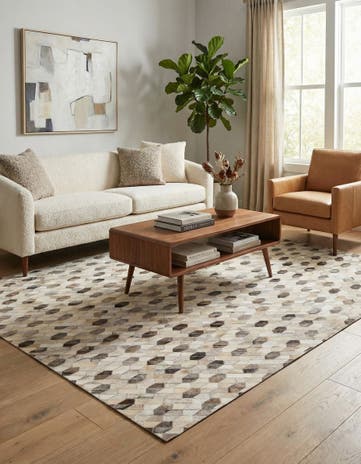 5' 2 x 7' 5 Cowhide Rug