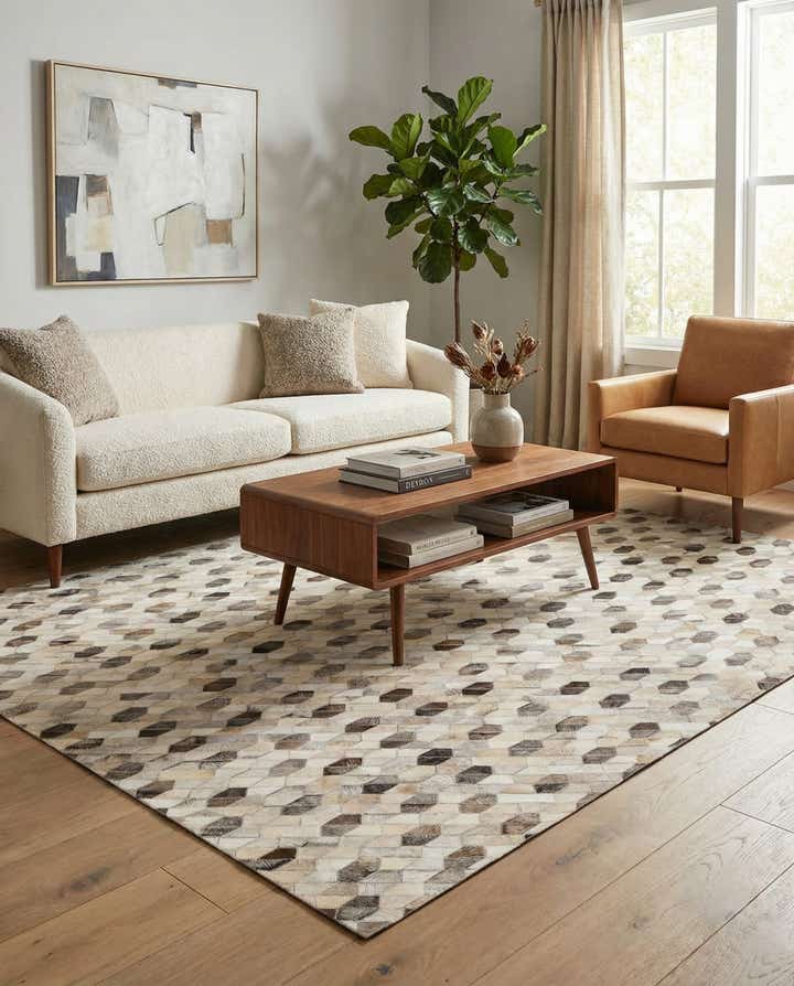 5' 2 x 7' 5 Cowhide Rug