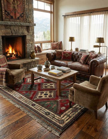 5' 3 x 8' 6 Ghashghai Wool Rug