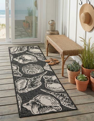 2' x 6' Easy-Clean Coastal Indoor / Outdoor Runner Rug