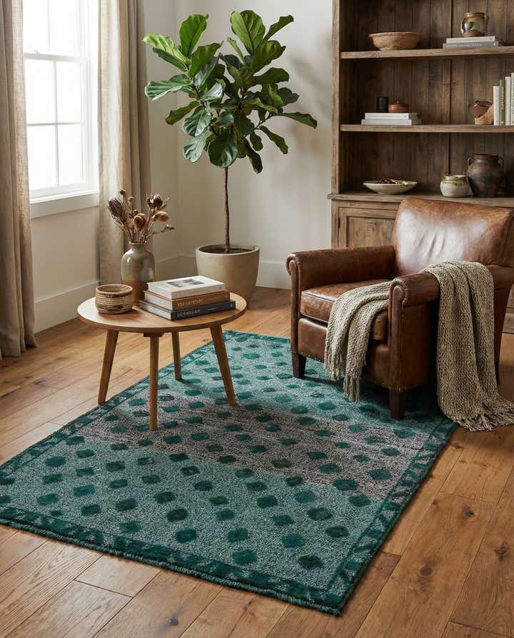 4' 8 x 6' 6 Hand Knotted Darya Wool Rug