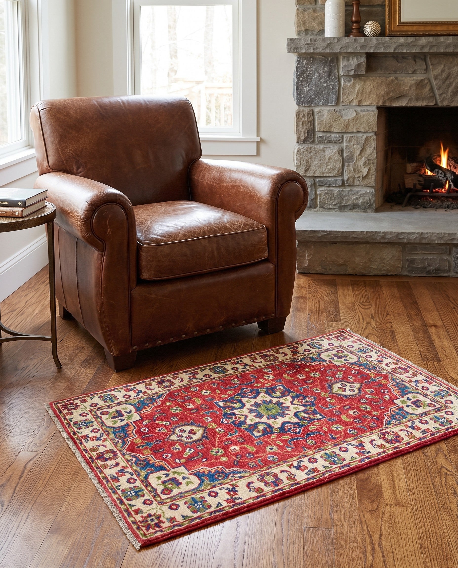 2' 6 x 4' Hand Knotted Kazak Rug