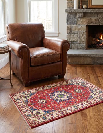 2' 6 x 4' Hand Knotted Kazak Rug