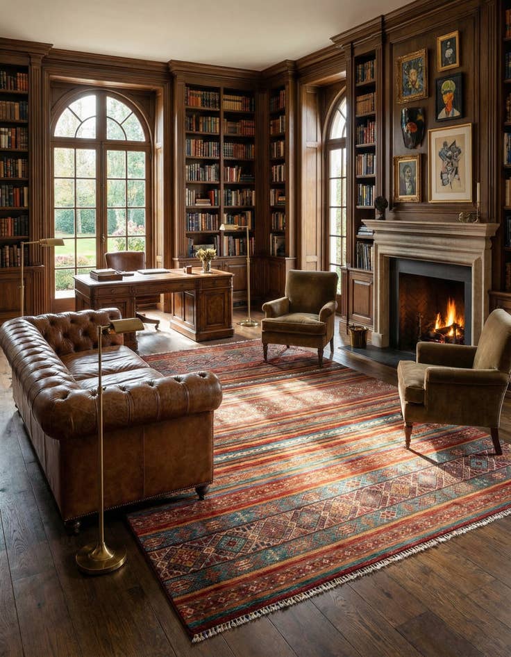 Detail image of 8' 2 x 11' 1 Rubin Wool Rug