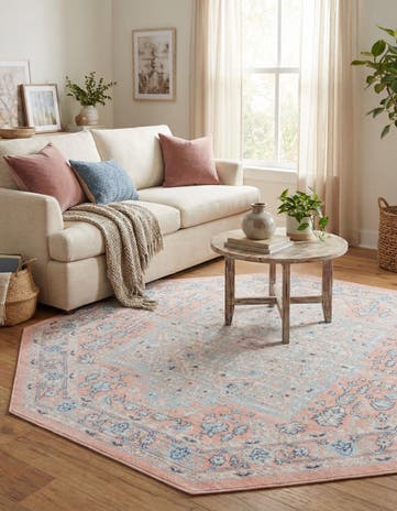 Powder Pink Whitney Octagon Rug