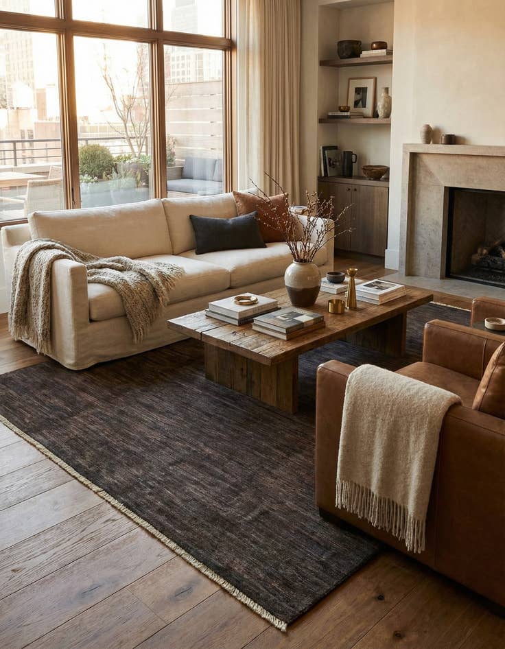 Detail image of 6' 6 x 9' 7  Hand Knotted Modern Ziegler Rug