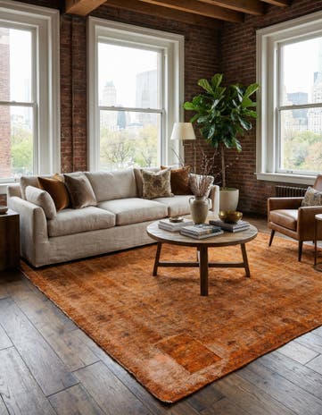 6' 6 x 9' 6 Hand Knotted Ultra Vintage Persian Wool Rug