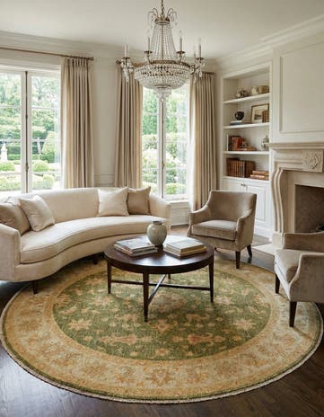 6' 6 x 6' 6 Kaizar Wool Round Rug