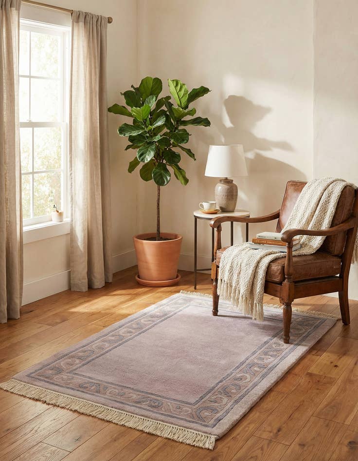 Detail image of 3' 2 x 5' 3  Hand Knotted Tibet Wool Rug