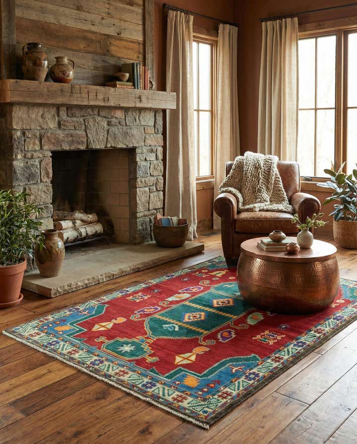 3' 5 x 5' Hand Knotted Balouch Rug