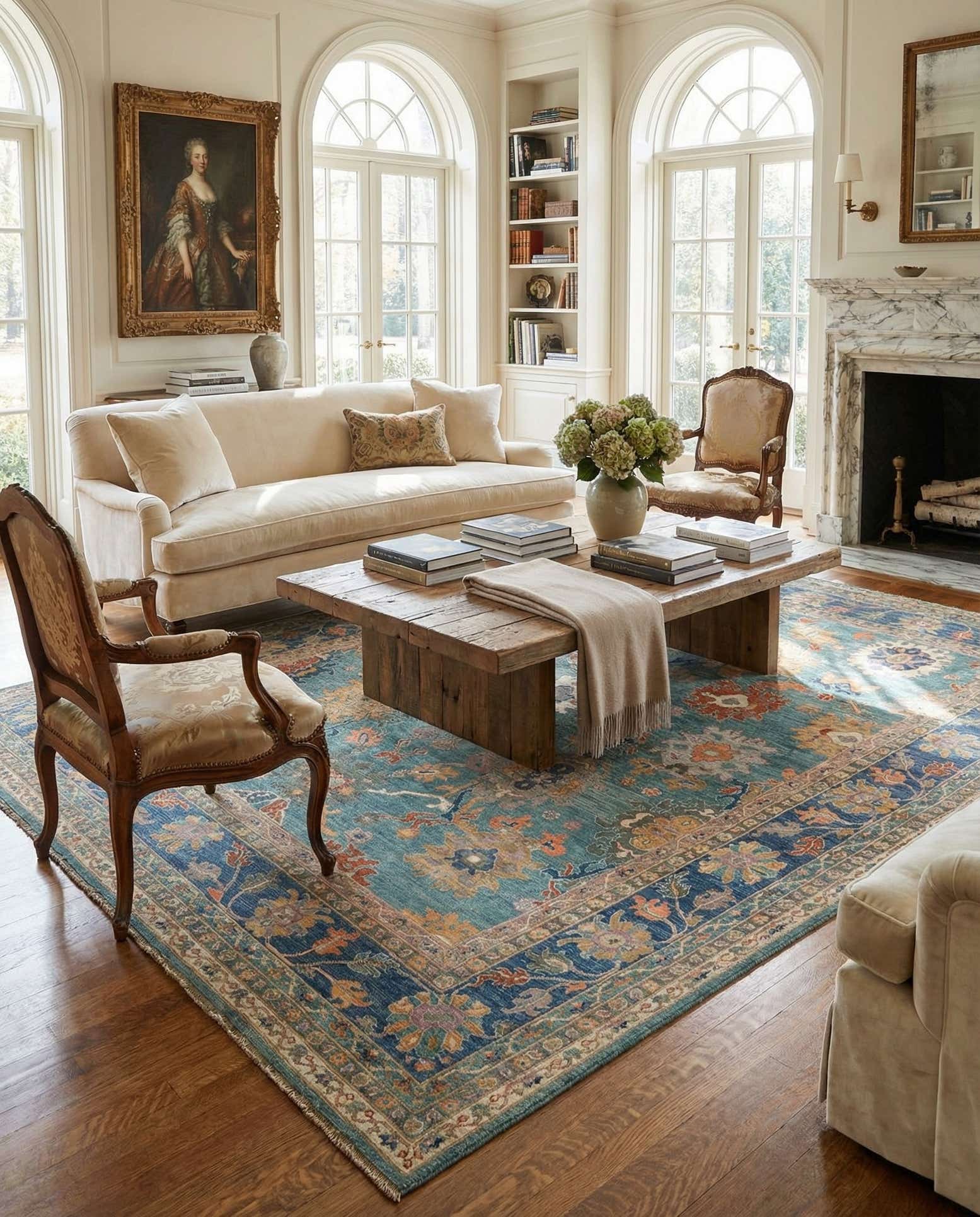 11' 11 x 14' 10 Hand Knotted Oushak Rug