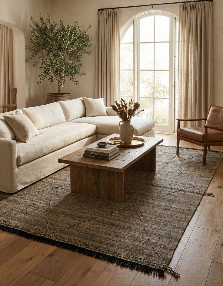 Detail image of 8' 3 x 9' 9  Hand Knotted Moroccan Wool Rug