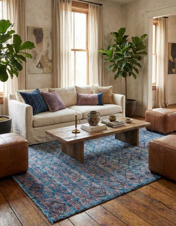 5' 6 x 7' 10 Hand Knotted Darya Wool Rug