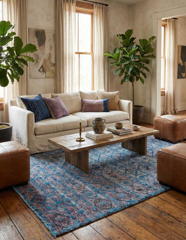 Detail image of 5' 6 x 7' 10  Hand Knotted Darya Wool Rug