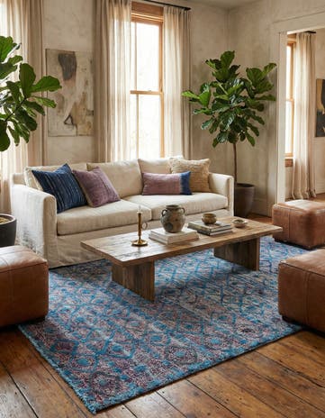 5' 6 x 7' 10 Hand Knotted Darya Wool Rug