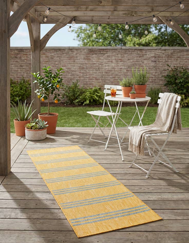 Detail image of 2' x 6' Easy-Clean Jill Zarin Anguilla Indoor / Outdoor Runner Rug