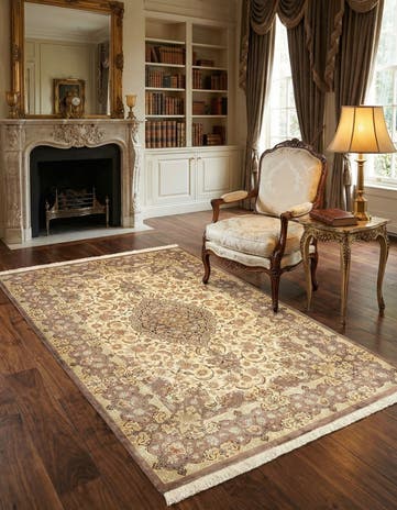 3' 4 x 5' 1 Ghom Silk Rug