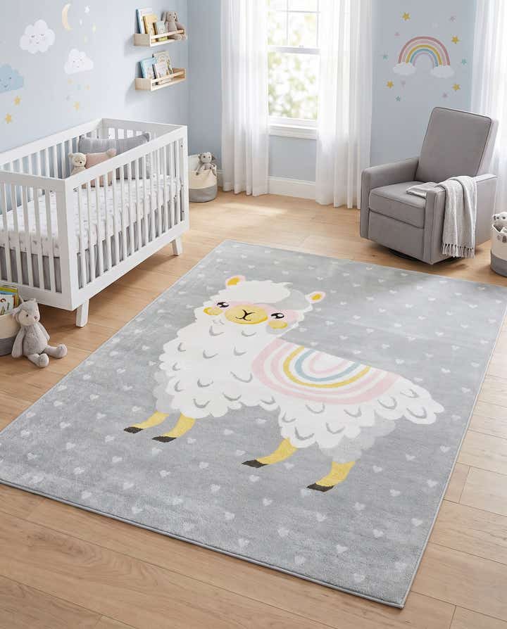 240cm x 305cm Llama Whimsy Kids Tapis