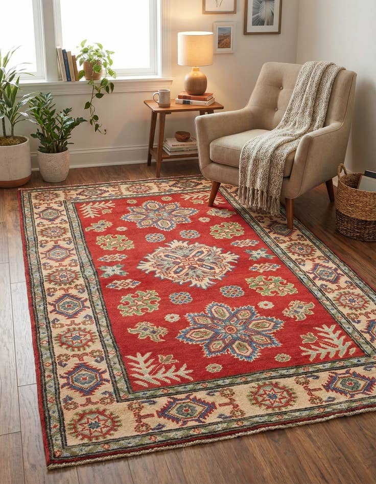 Detail image of  3' 3 x 5' 5  Hand Knotted Kazak Rug