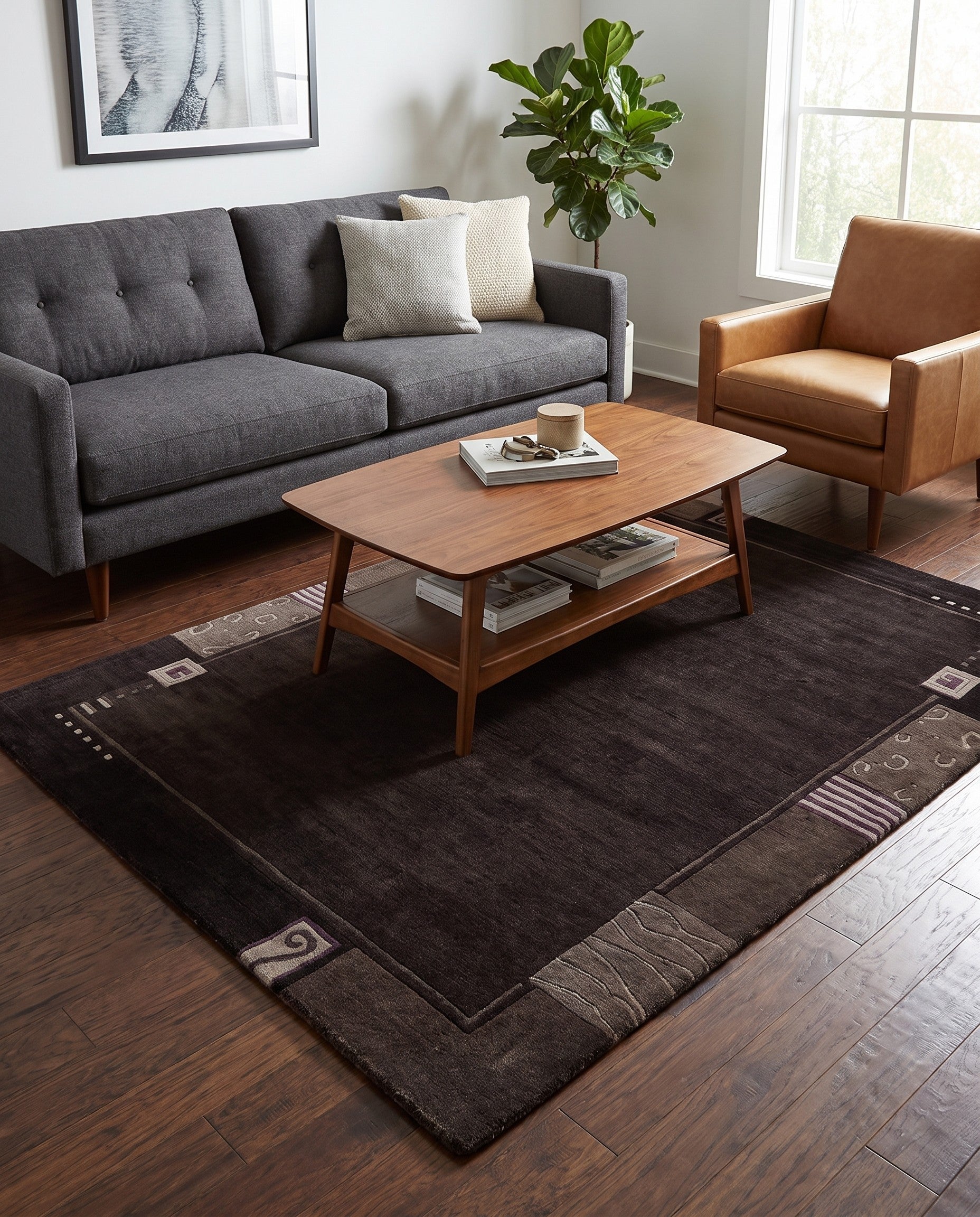 4' 8 x 6' 4 Hand Knotted Nepal Wool Rug