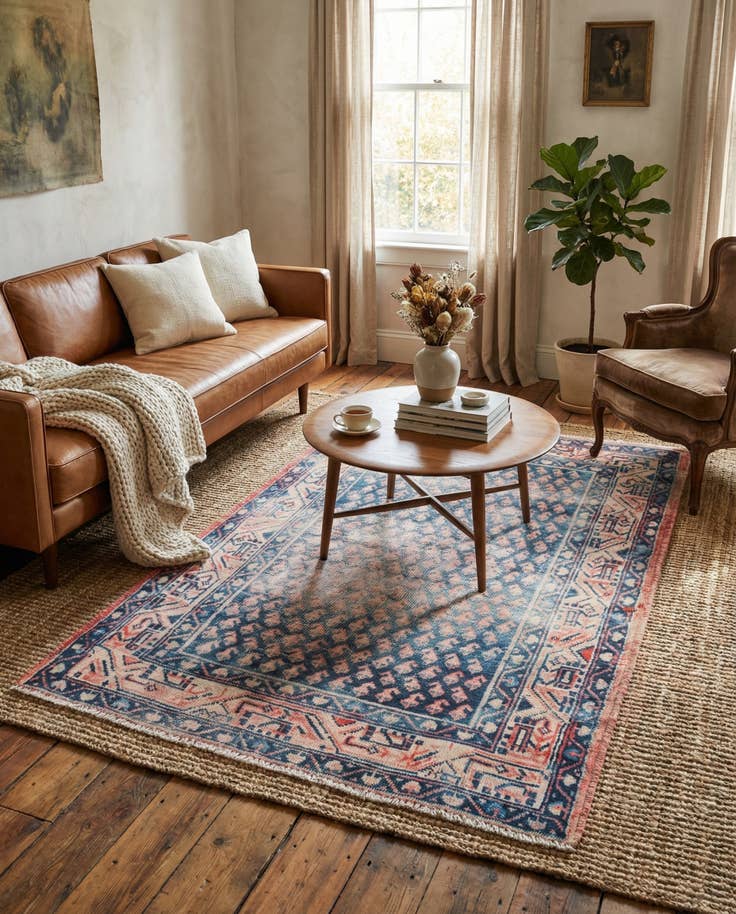 Detail image of 3' 6 x 5' 4 Hand Knotted Ultra Vintage Persian Wool Rug