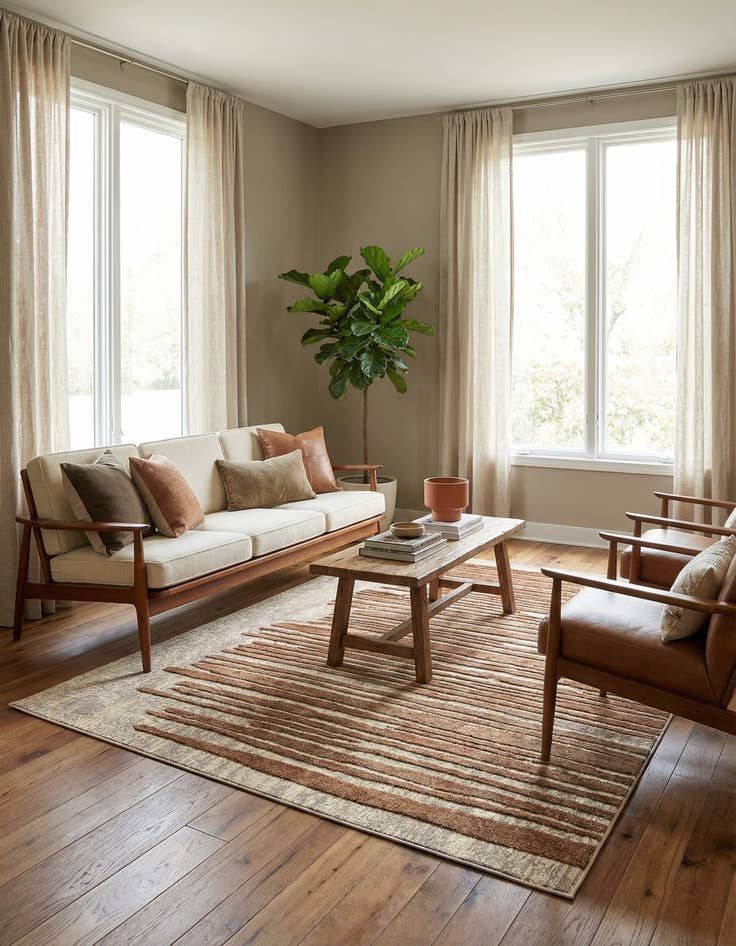 Detail image of  4' x 6'  Washable Modern Indoor / Outdoor Rug