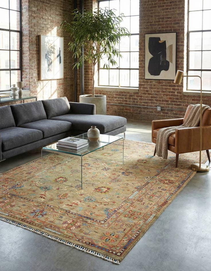 Detail image of  6' 9 x 9' 9 Rubin Ziegler Wool Rug