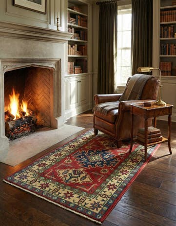 2' 9 x 4' 3 Hand Knotted Kazak Rug