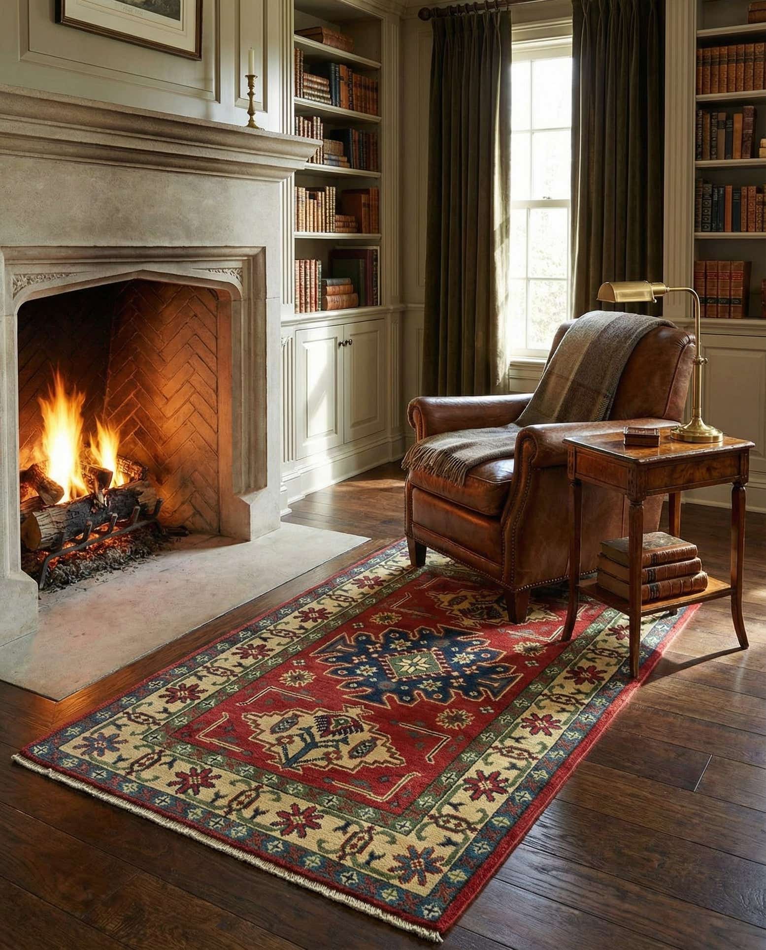 2' 9 x 4' 3 Hand Knotted Kazak Rug