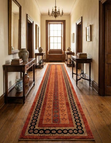 2' 9 x 9' 6 Luribaft Wool Runner Rug