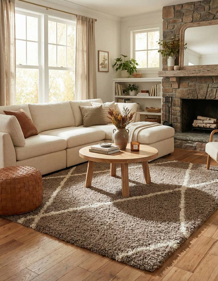 Detail image of  8' x 8' Infinity Shag Square Rug