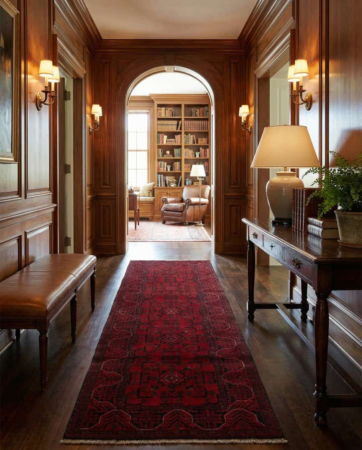 2' 7 x 9' 5 Hand Knotted Khal Mohammadi Wool Runner Rug