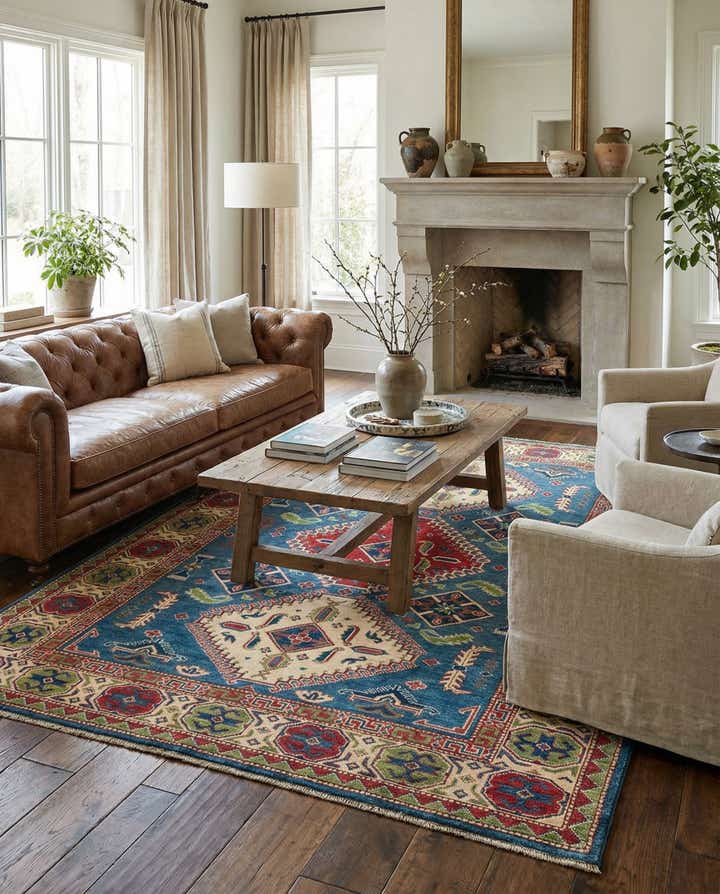 195cm x 295cm Hand Knotted Kazak Rug