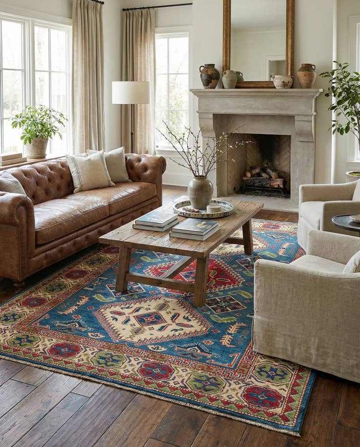 Detail image of 195cm x 295cm Hand Knotted Kazak Rug