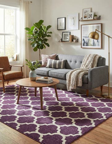 Purple Lattice Rug