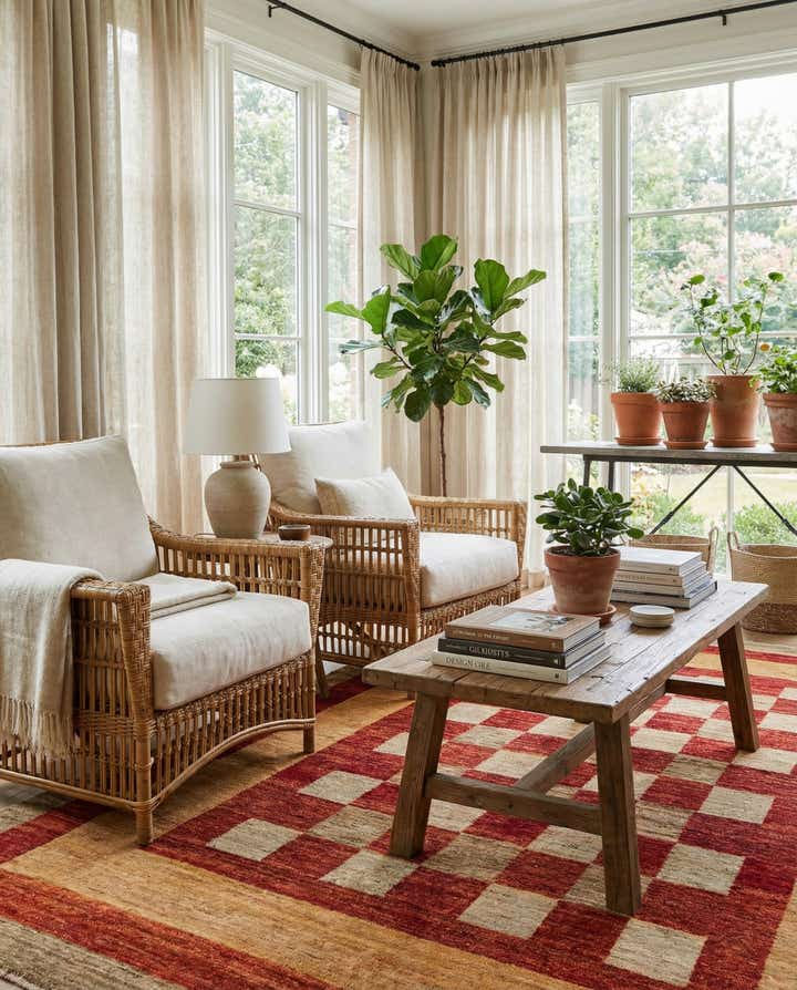 4' 9 x 6' 6 Hand Knotted Modern Ziegler Rug