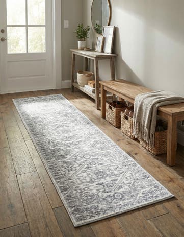 White Boston Runner Rug